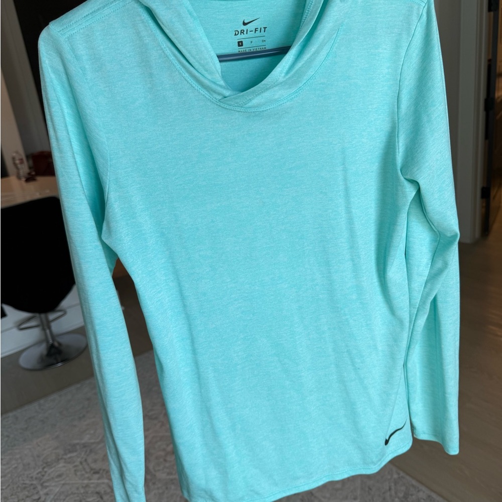 Nike Women's Light Blue Dri-FIT Hoodie